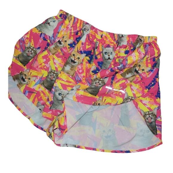 BOA Women's 1" Stretch Elite Split Short Crazy Cats Athletic Shorts L - Picture 4 of 8